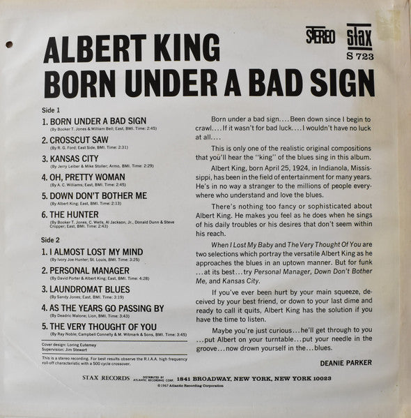 Albert King : Born Under A Bad Sign (LP, Album)