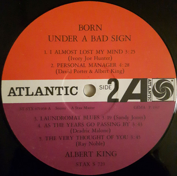 Albert King : Born Under A Bad Sign (LP, Album)