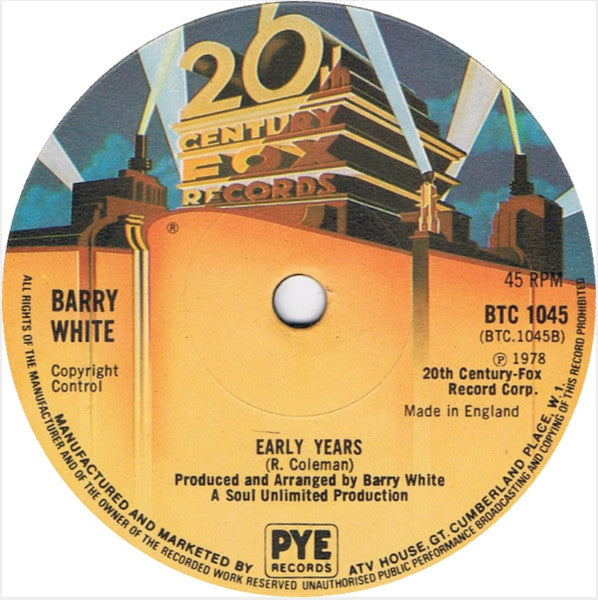Barry White : September When I First Met You (7", Single)