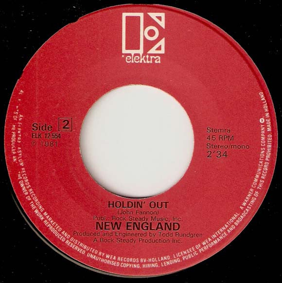 New England : Get It Up (7", Single)