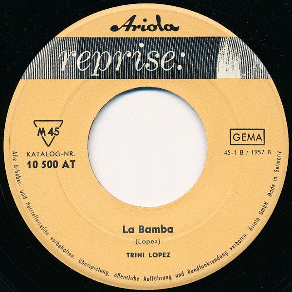 Trini Lopez : A-me-ri-ca / La Bamba (7", Single, Mono)