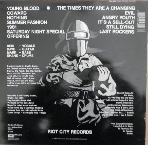 Vice Squad : No Cause For Concern (LP, Album, RP)
