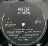 Vice Squad : No Cause For Concern (LP, Album, RP)