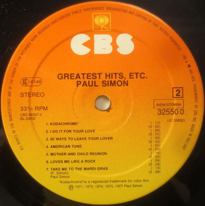 Paul Simon : Greatest Hits, Etc. (LP, Comp, Club, Gat)
