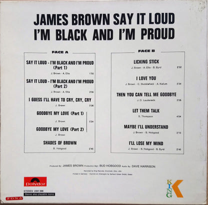 James Brown : Say It Loud I'm Black And I'm Proud (LP, Album, RE)