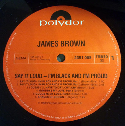 James Brown : Say It Loud I'm Black And I'm Proud (LP, Album, RE)
