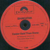 Shakatak : Easier Said Than Done (12", Maxi)