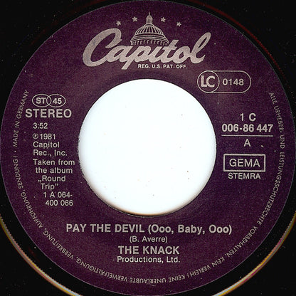 The Knack (3) : Pay The Devil (Ooo Baby Ooo) (7", Single)
