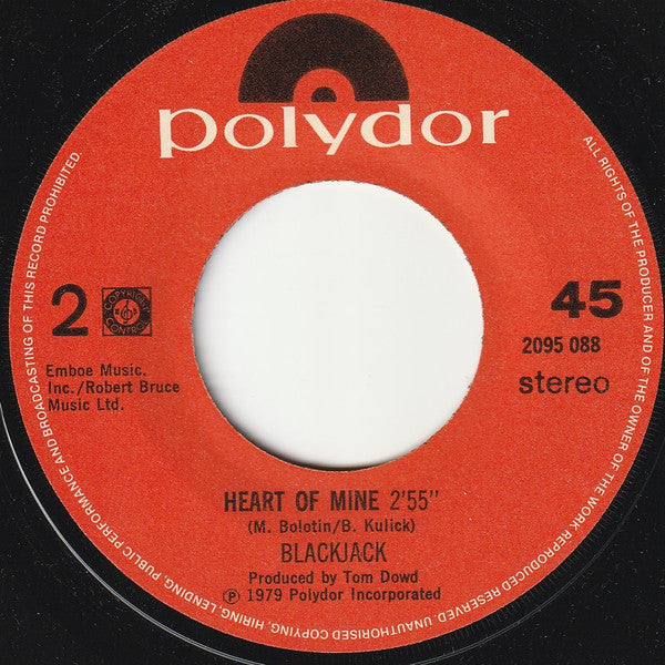 Blackjack (8) : Love Me Tonight (7")