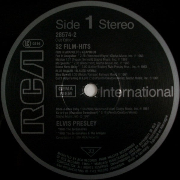 Elvis Presley : 32 Film-Hits (2xLP, Comp, Club)