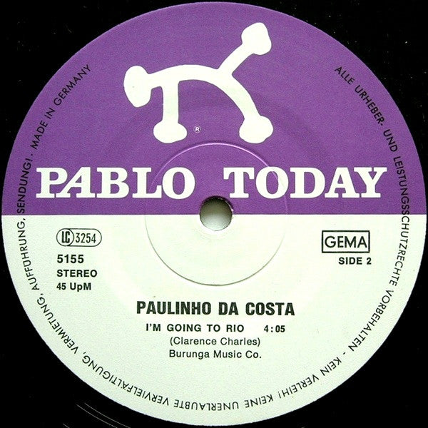 Paulinho da Costa : Taj Mahal / Groove / I'm Going To Rio (12", Maxi)