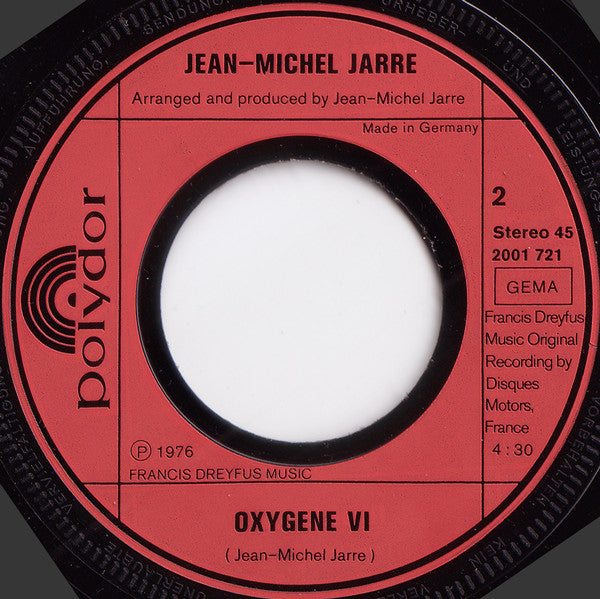 Jean Michel Jarre* : Oxygene IV (7", Single)