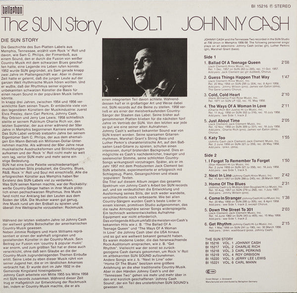 Johnny Cash : The Sun Story Vol.1 (LP, Comp)