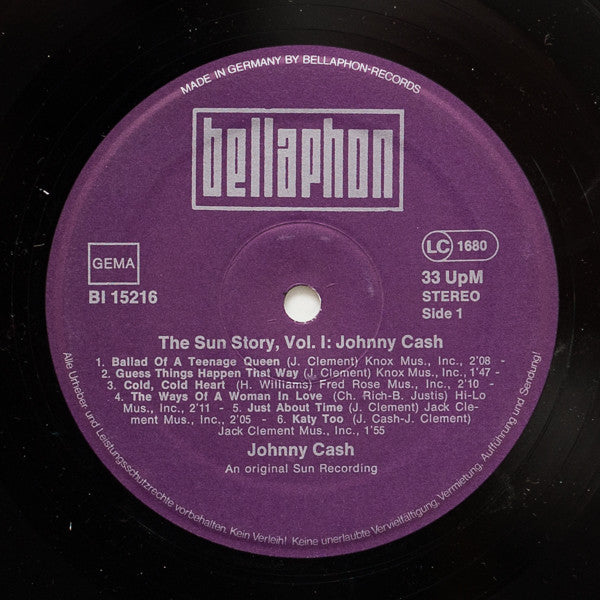 Johnny Cash : The Sun Story Vol.1 (LP, Comp)