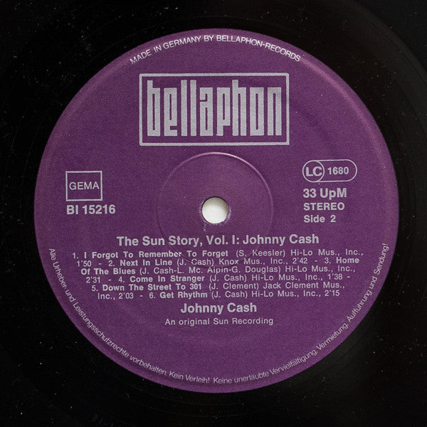 Johnny Cash : The Sun Story Vol.1 (LP, Comp)