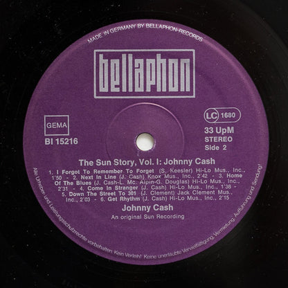 Johnny Cash : The Sun Story Vol.1 (LP, Comp)