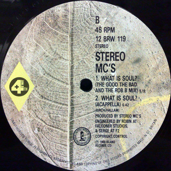 Stereo MC's : What Is Soul? (12")