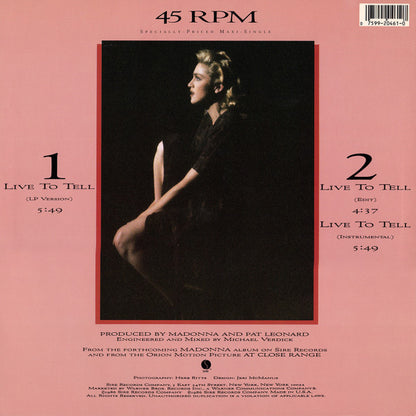 Madonna : Live To Tell (12", Maxi, SRC)