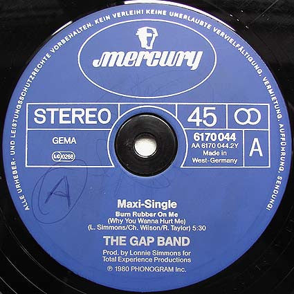 The Gap Band : Baby Baba Boogie / Burn Rubber On Me (Why You Wanna Hurt Me) (12", Maxi, Dou)