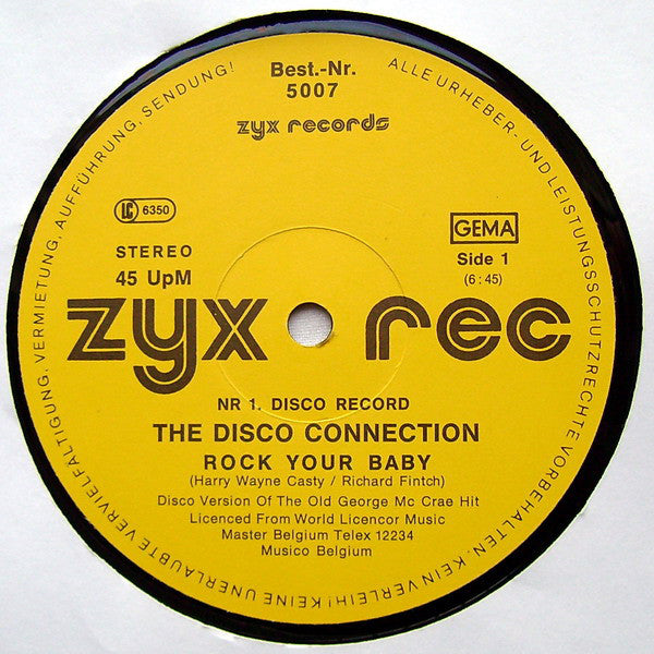 The Disco Connection* : Rock Your Baby (12", Yel)