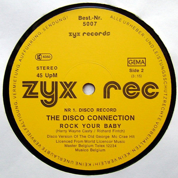 The Disco Connection* : Rock Your Baby (12", Yel)