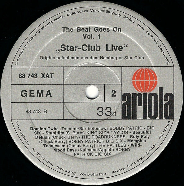 Various : The Beat Goes On Vol. 1 "Star-Club Live" (LP, Comp)