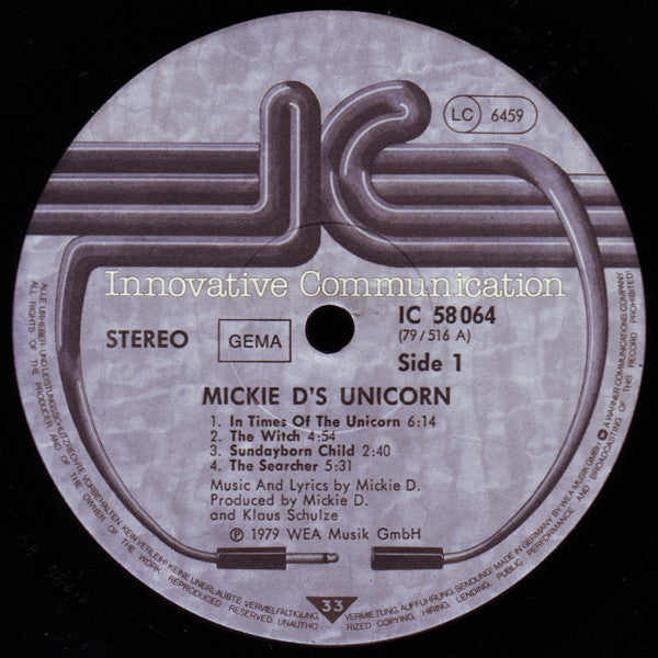 Mickie D's Unicorn : Mickie D's Unicorn (LP, Album)