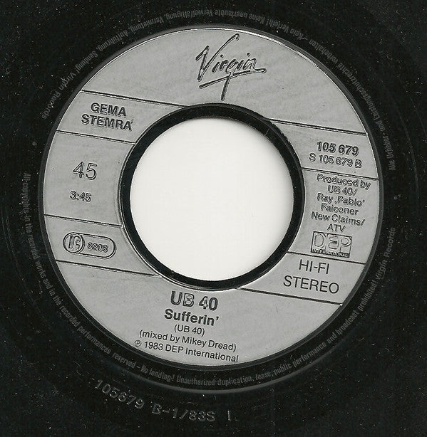UB40 : Red Red Wine (7", Single)
