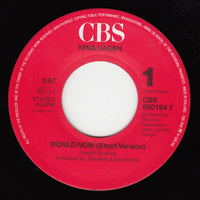 Nina Hagen : World Now (Short Version) (7", Single)