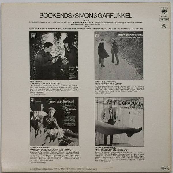 Simon & Garfunkel : Bookends (LP, Album, RE)