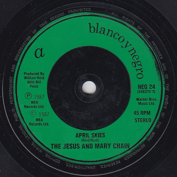 The Jesus And Mary Chain : April Skies (7", Single, Gre)