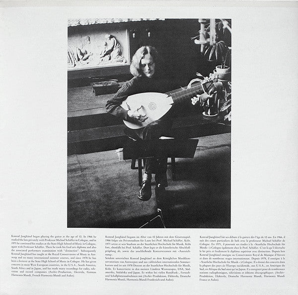 Johann Sebastian Bach / Sylvius Leopold Weiss, Konrad Junghänel : German Lute Music Of The Eighteenth Century (LP)