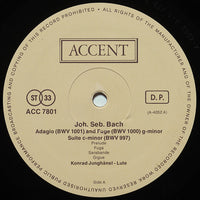 Joh. Seb. Bach* / Sil. Leo. Weiss*, Konrad Junghänel : German Lute Music Of The Eighteenth Century (LP)