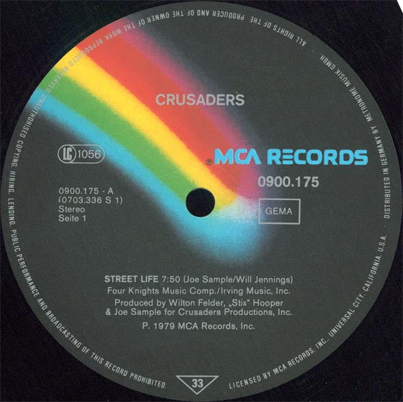 Crusaders* : Street Life  (12", Single, Ltd)