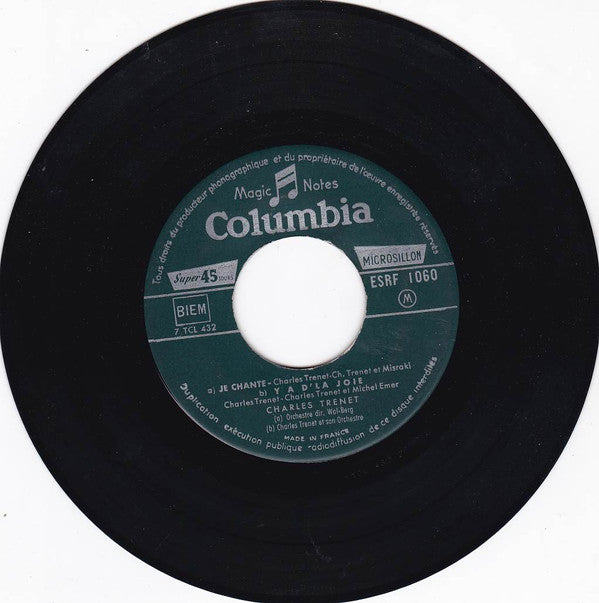Charles Trenet : Je Chante (7", EP)