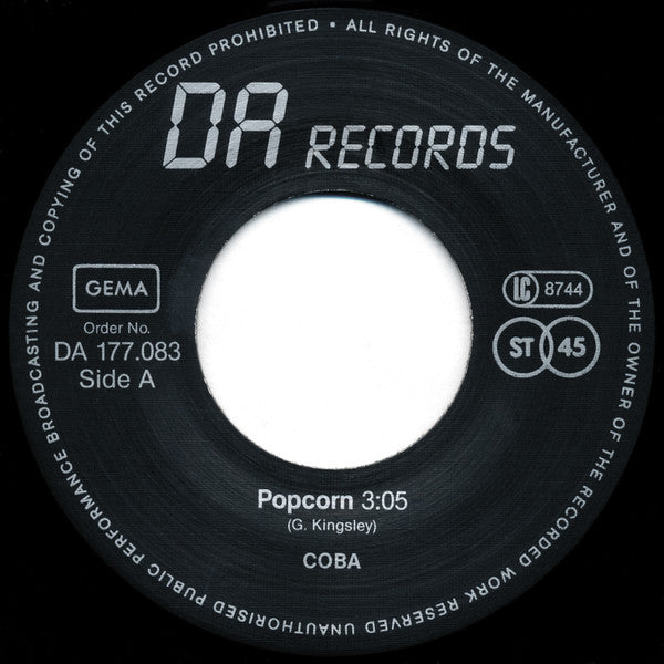 Coba (4) : Popcorn (7", Promo)