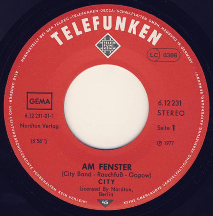 City (3) : Am Fenster (7", Single)