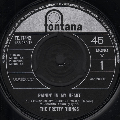 The Pretty Things : Rainin' In My Heart (7", EP, Mono)
