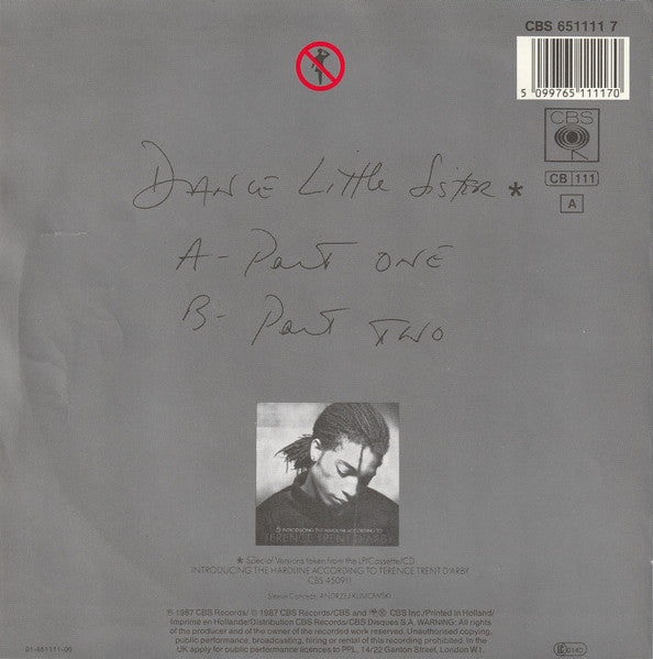 Terence Trent D'Arby : Dance Little Sister (7", Single)