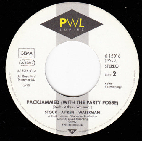 Stock - Aitken - Waterman* : Packjammed (With The Party Posse) (7", Single)