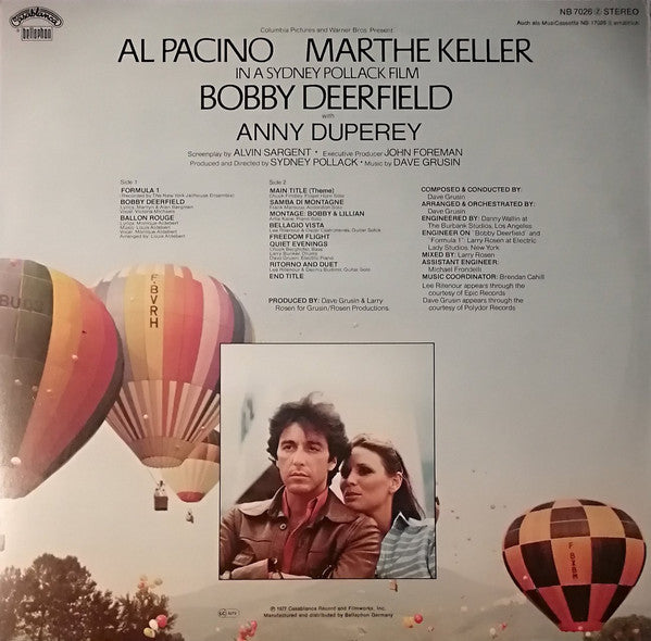 Dave Grusin : Bobby Deerfield (Music From The Original Motion Picture Soundtrack) (LP, Album)