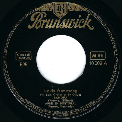 Louis Armstrong : Ramona (7", EP, Mono, RP)