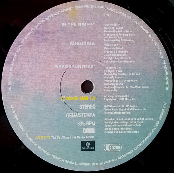 Pet Shop Boys : Disco (LP, Comp, DMM)