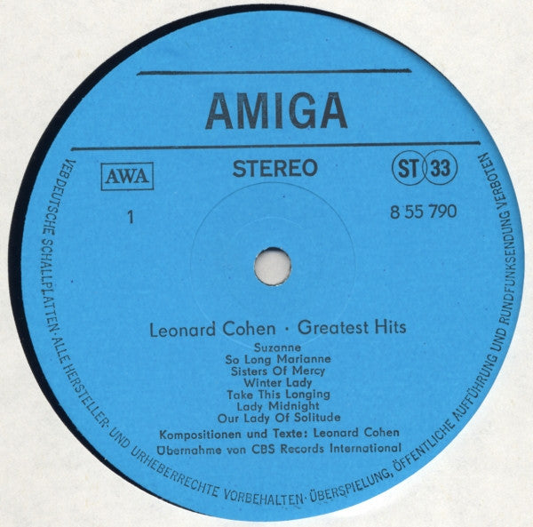 Leonard Cohen : Greatest Hits (LP, Comp)