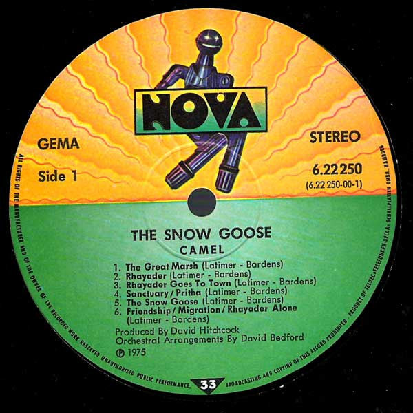 Camel : Music Inspired By The Snow Goose (LP, Album, RP, Yel)