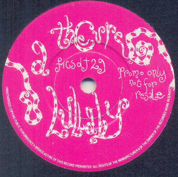 The Cure : Lullaby (7", Single, Promo)