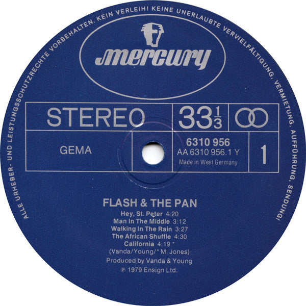 Flash & The Pan : Flash & The Pan (LP, Album)