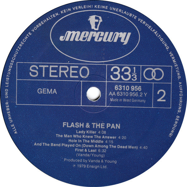 Flash & The Pan : Flash & The Pan (LP, Album)
