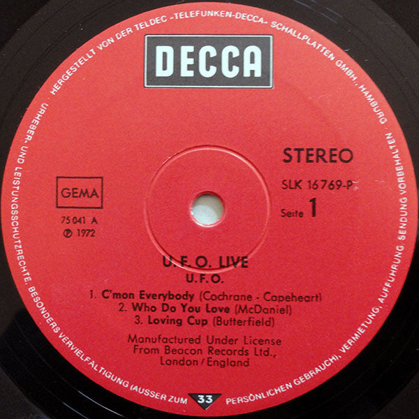 UFO (5) : Live (LP, Album, RP, Gat)