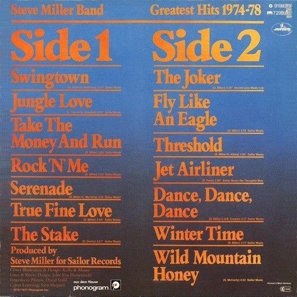 Steve Miller Band : Greatest Hits 1974-78 (LP, Comp)